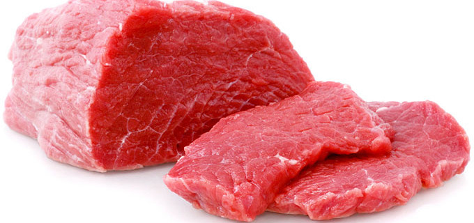 Cut of  beef steak  on white.